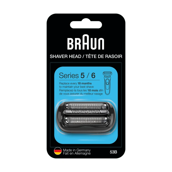 Braun Series 5, 53B, rakhuvud för rakapparat, svart 