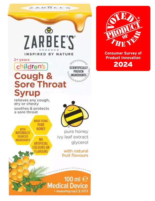 Zarbee’s® Children’s Cough & Sore Throat Syrup​ - Image 1 - zarbees.co.uk - en-GB