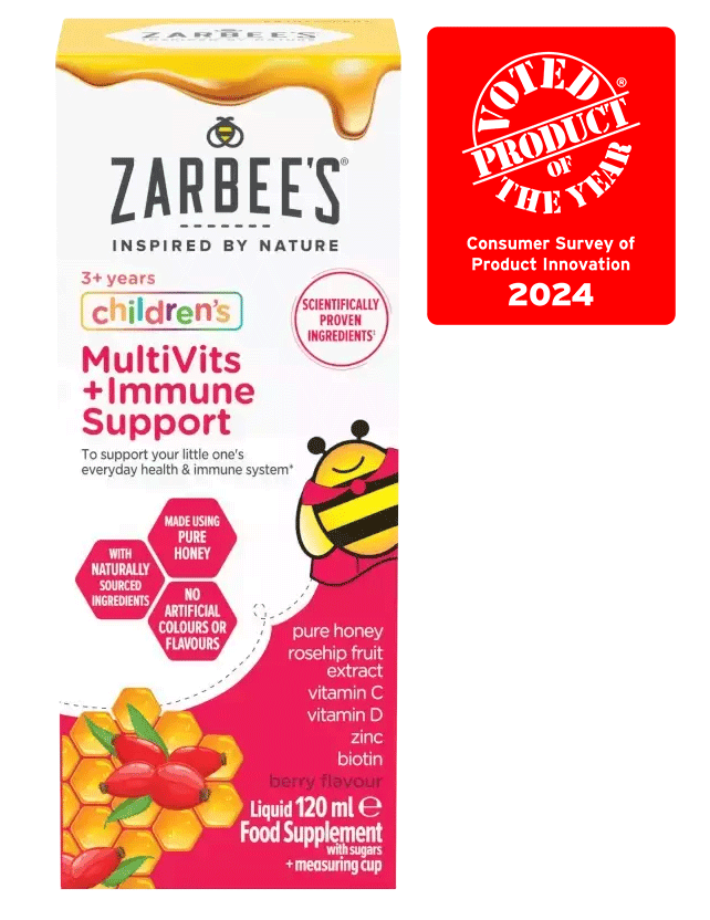 Zarbee’s® Children’s MultiVits + Immune Support Liquid​ - Image 1 - zarbees.co.uk - en-GB