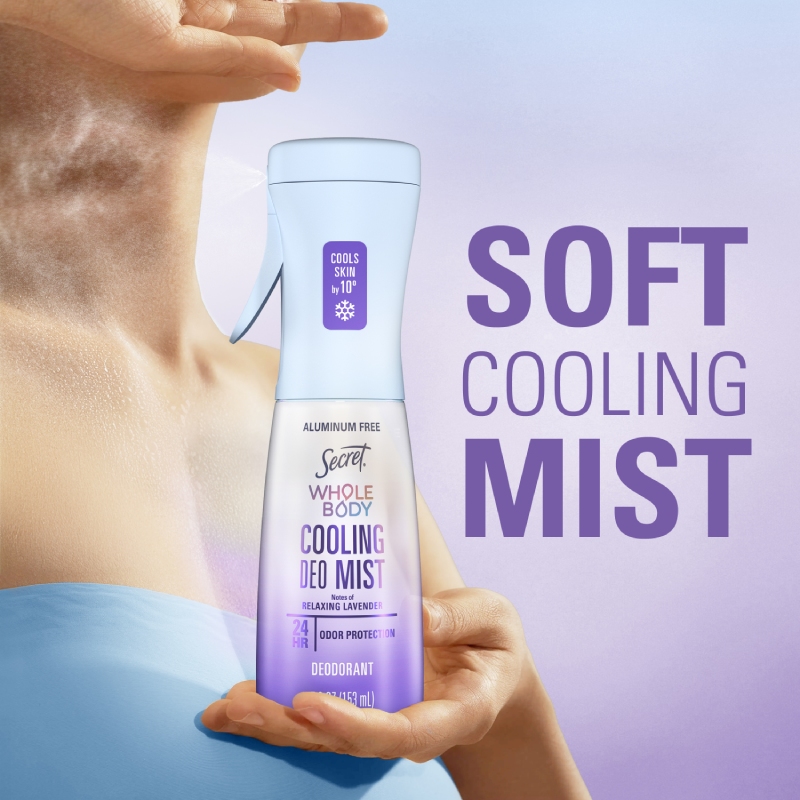 Secret Whole Body Cooling Deodorant Mist - Relaxing Lavender