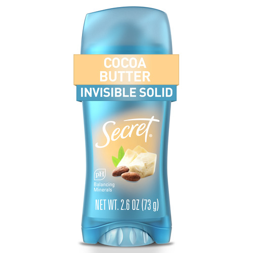 Secret cocoa butter clear gel packaging