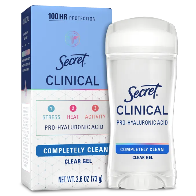 Secret Clinical Strength Clear Gel Deodorant  - Completely Clean 2.6 OZ