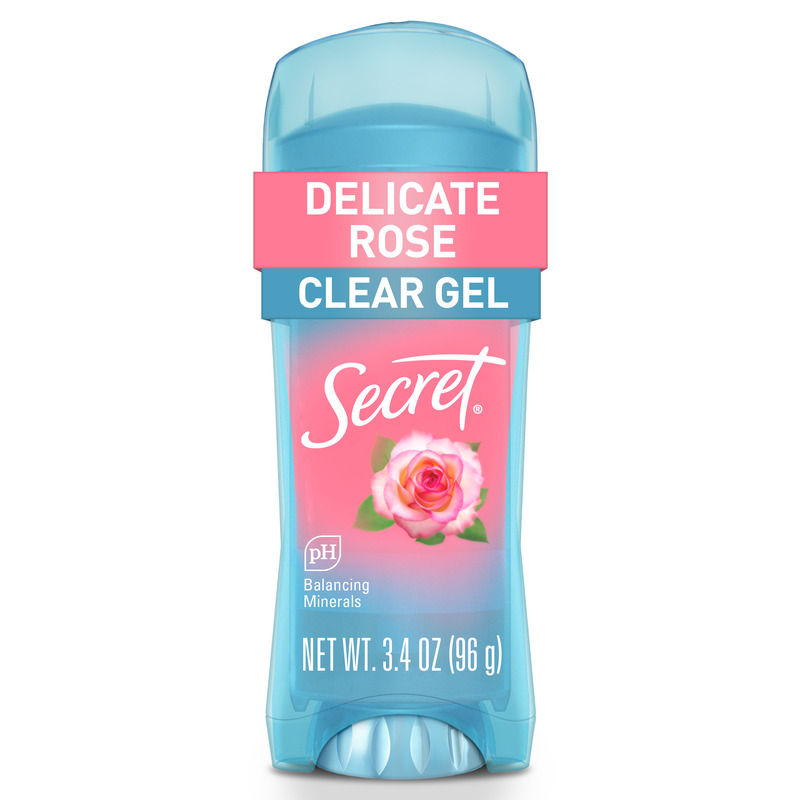 Secret delicate rose clear gel packaging