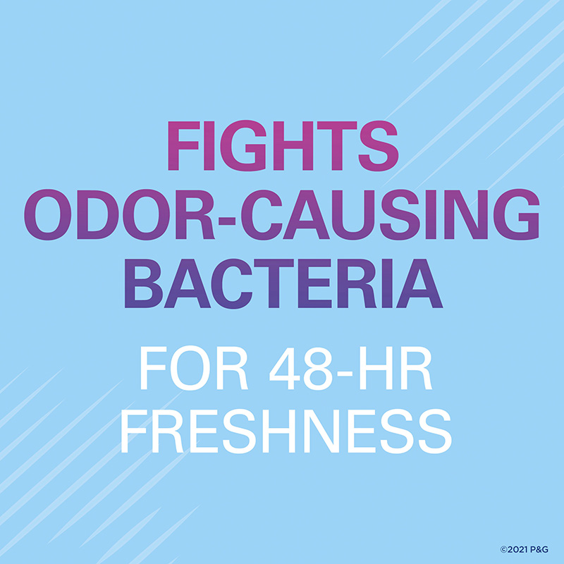 Fights Odor-Causing Bacteria For 48-Hr Freshness