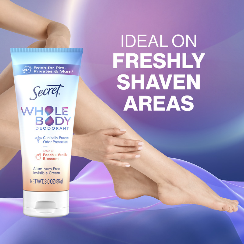 Whole Body Aluminum Free Deodorant Clear Cream Peach & Vanilla