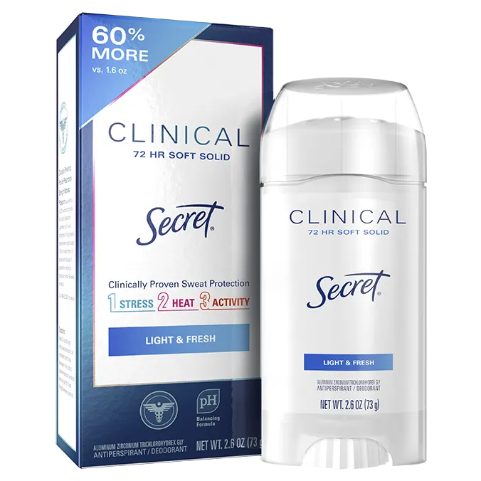 Clinical Strength Soft Solid Deodorant Light and Fresh  2.6 oz
