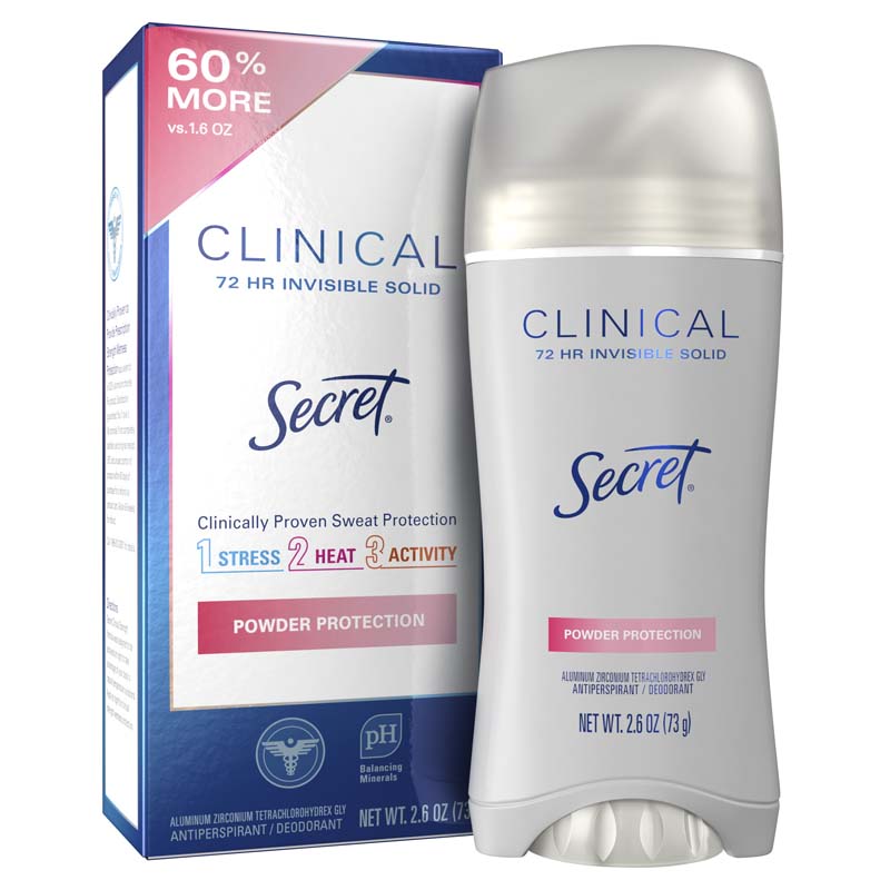 Clinical Strength Invisible Solid Deodorant Powder Protection 
