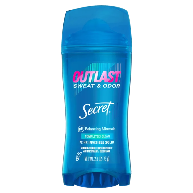 Outlast Invisible Solid Deodorant Completely Clean Front Image