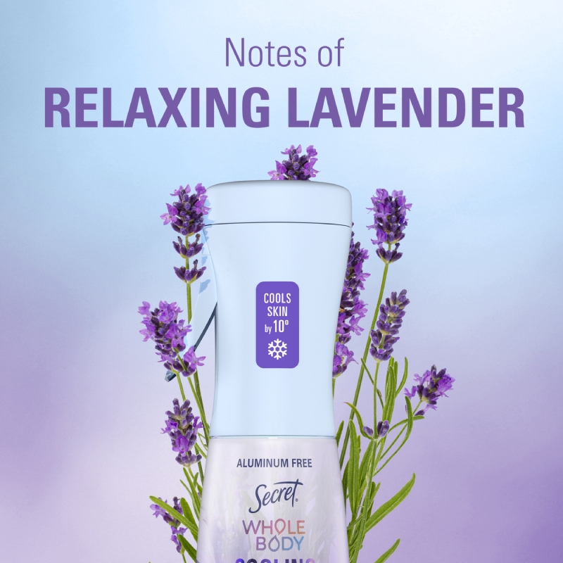 Secret Whole Body Cooling Deodorant Mist - Relaxing Lavender