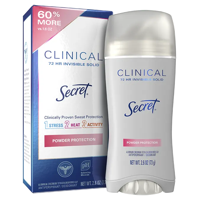 Clinical Strength Invisible Solid Deodorant Powder Protection