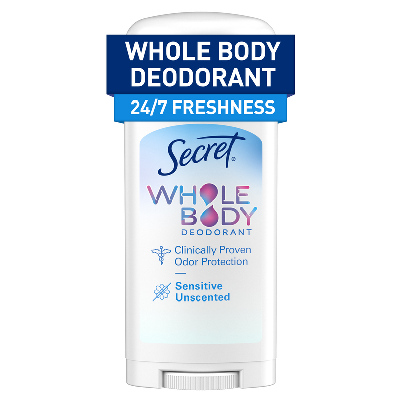 Secret Whole Body Uscented Deodorant Stick Tube