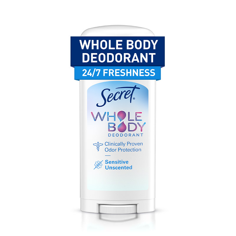 Secret Whole Body Uscented Deodorant Stick Tube