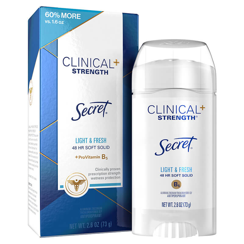 Clinical Strength Soft Solid Deodorant Light and Fresh  2.6 oz