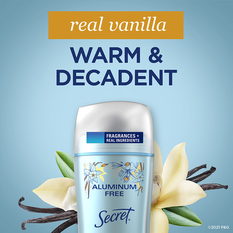 Secret Aluminum Free Deodorant  Real Vanilla Warm & Decadent