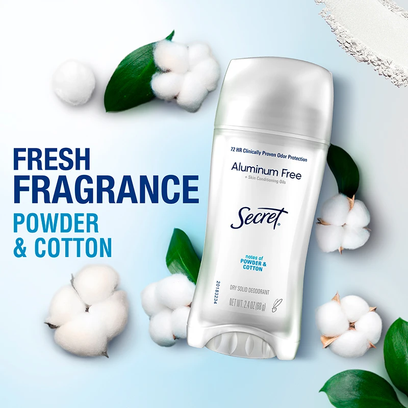Clinically Proven Aluminum Free Deodorant Powder & Cotton Secret