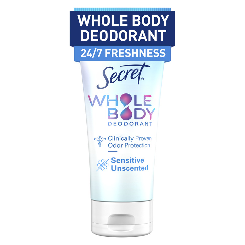 Secret Whole Body Uscented Deodorant Cream Container