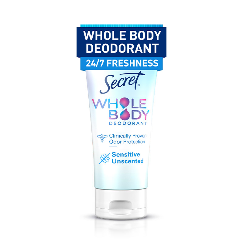 Secret Whole Body Uscented Deodorant Cream Container