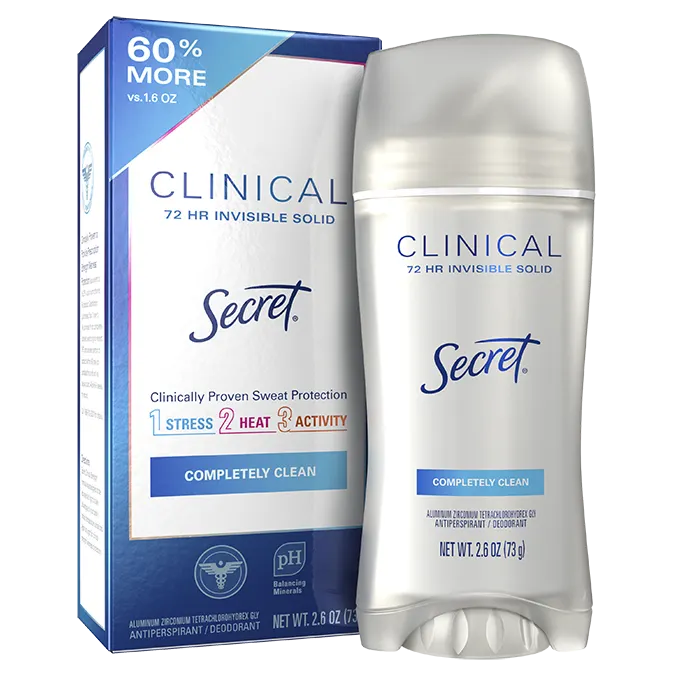Clinical Strength Invisible Solid - Completely Clean 2.6 OZ