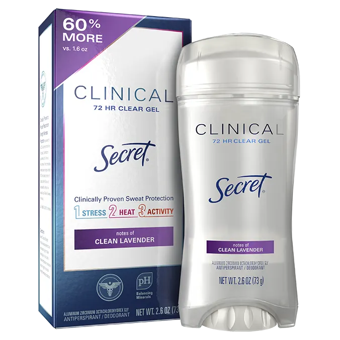 Clinical Strength Clear Gel Deodorant Clean Lavender