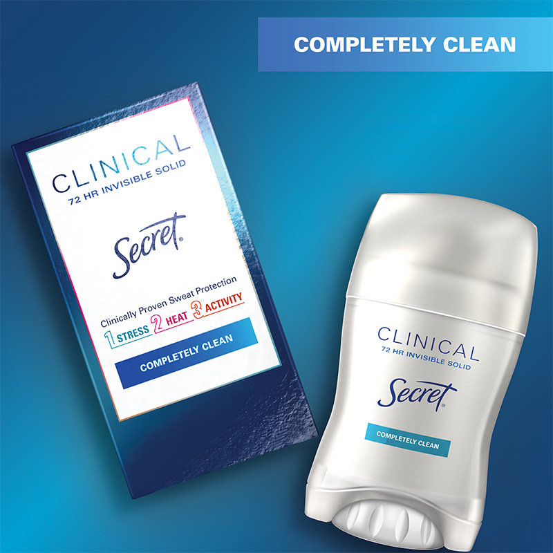 Clinical Strength Invisible Solid Deodorant Completely Clean | Secret