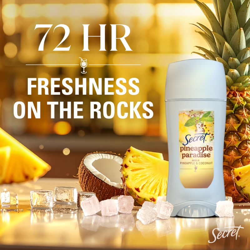 Secret Fresh Clear Gel Antiperspirant and Deodorant - Pineapple