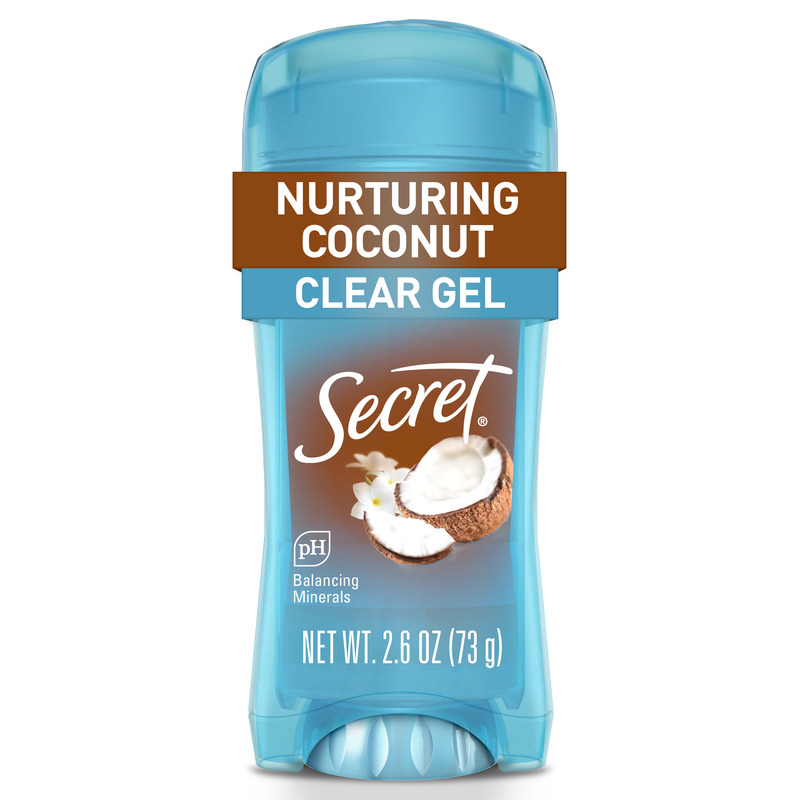 Secret nurturing coconut clear gel packaging