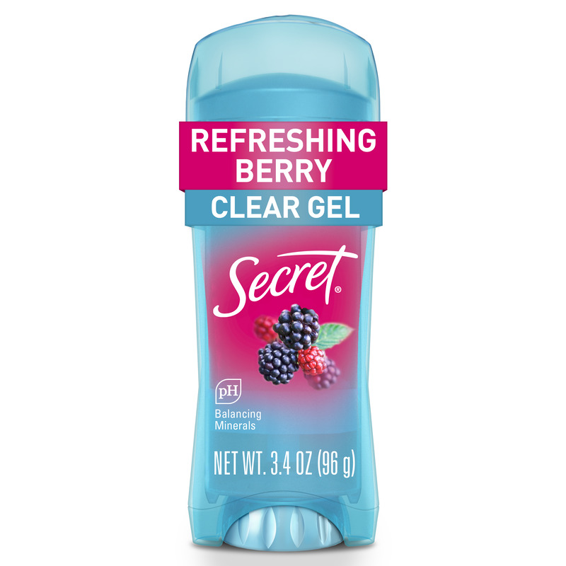 Secret refreshing berry clear gel packaging