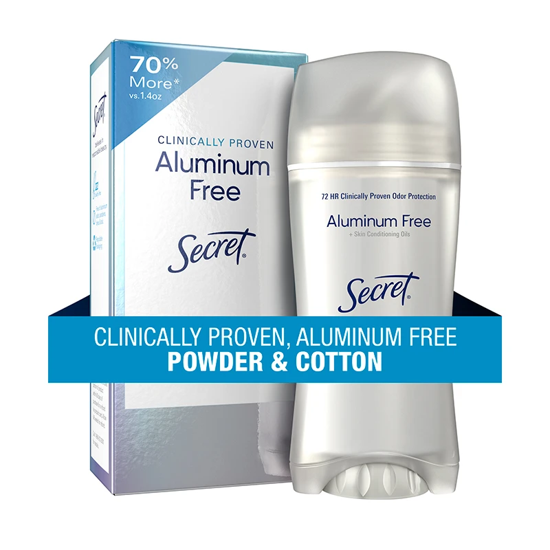 Clinically Proven Aluminum Free Deodorant Powder & Cotton Secret