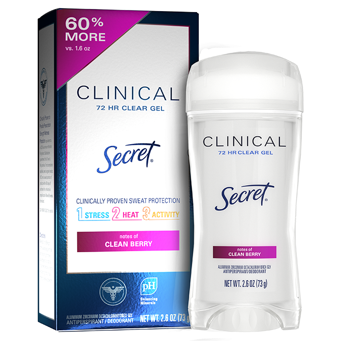 Clinical Strength Clear Gel Deodorant Clean berry | Secret
