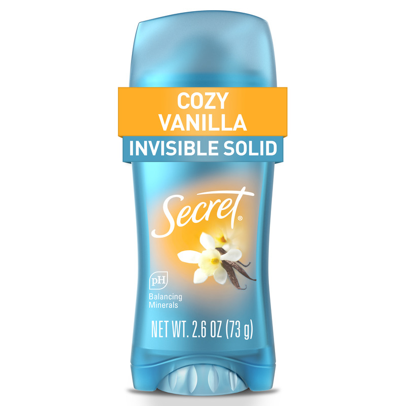 Secret cozy vanilla clear gel packaging