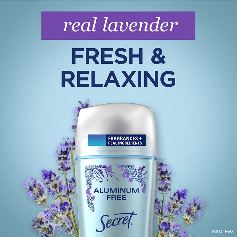 Secret Aluminum Free Deodorant - Lavender Fresh & Relaxing