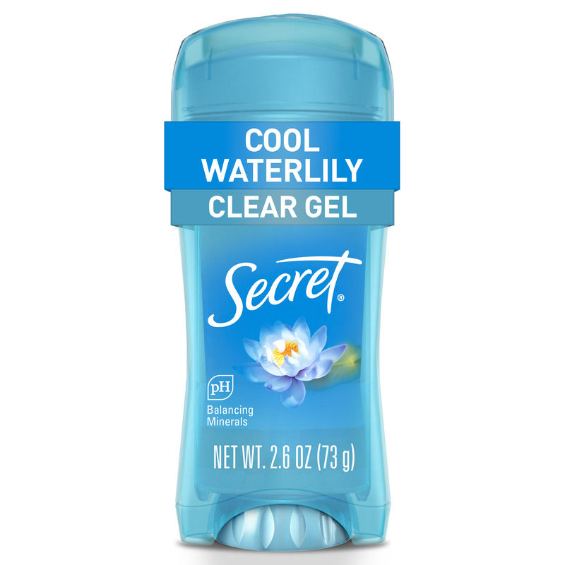 Secret cool waterlily clear gel packaging