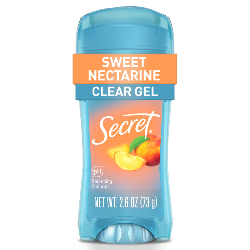 Secret sweet nectarine clear gel packaging