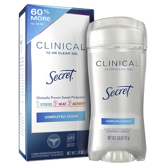 Clinical Strength Clear Gel Deodorant Completely Clean