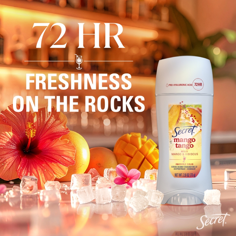 Secret Fresh Invisible Solid Antiperspirant & Deodorant - Mango Tango