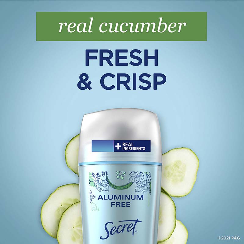 Secret Aluminum Free Deodorant - Real Cucumber Fresh & Crisp