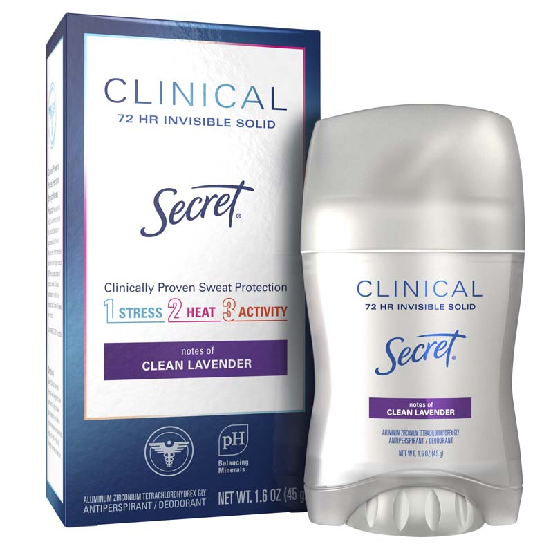 Clinical Strength Invisible Solid Antiperspirant Deodorant Secret 