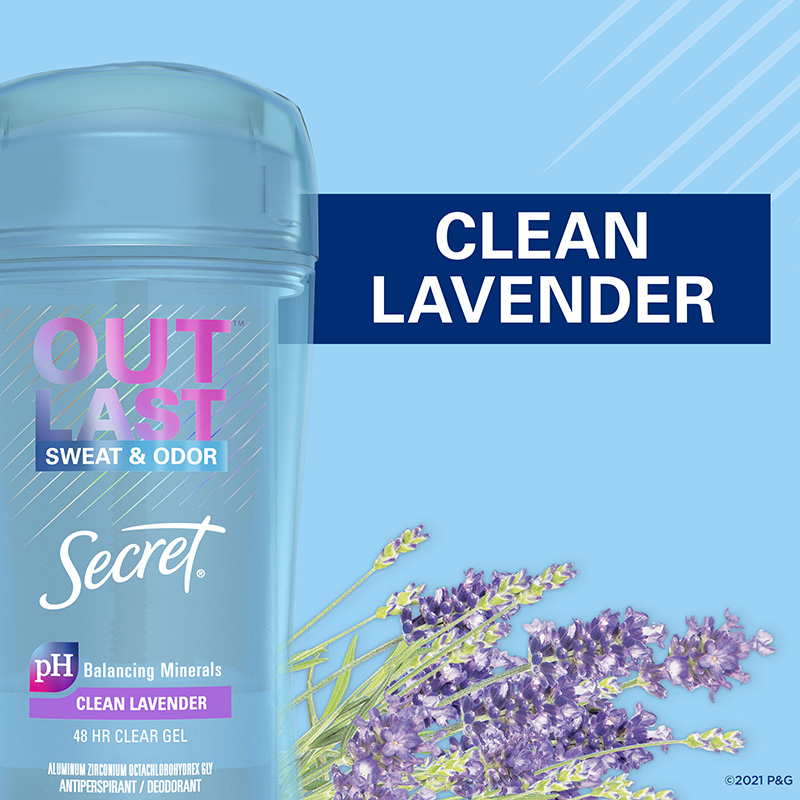 Outlast Clear Gel Deodorant Clean Lavender 2