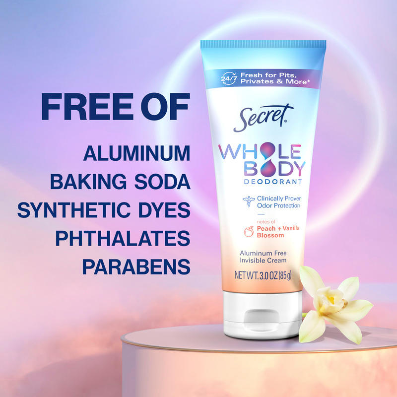 Free of aluminum, baking soda and more