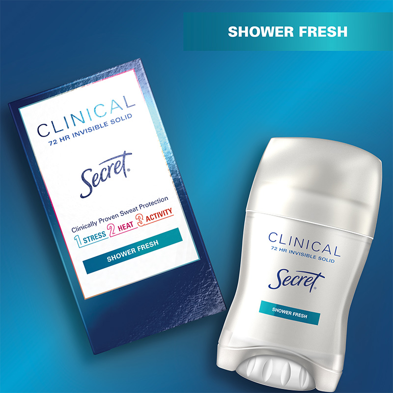 Clinical Strength Invisible Solid Deodorant Shower Fresh