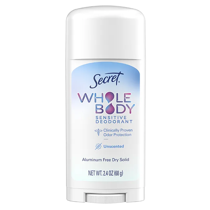 Secret Whole Body Uscented Deodorant Stick Tube