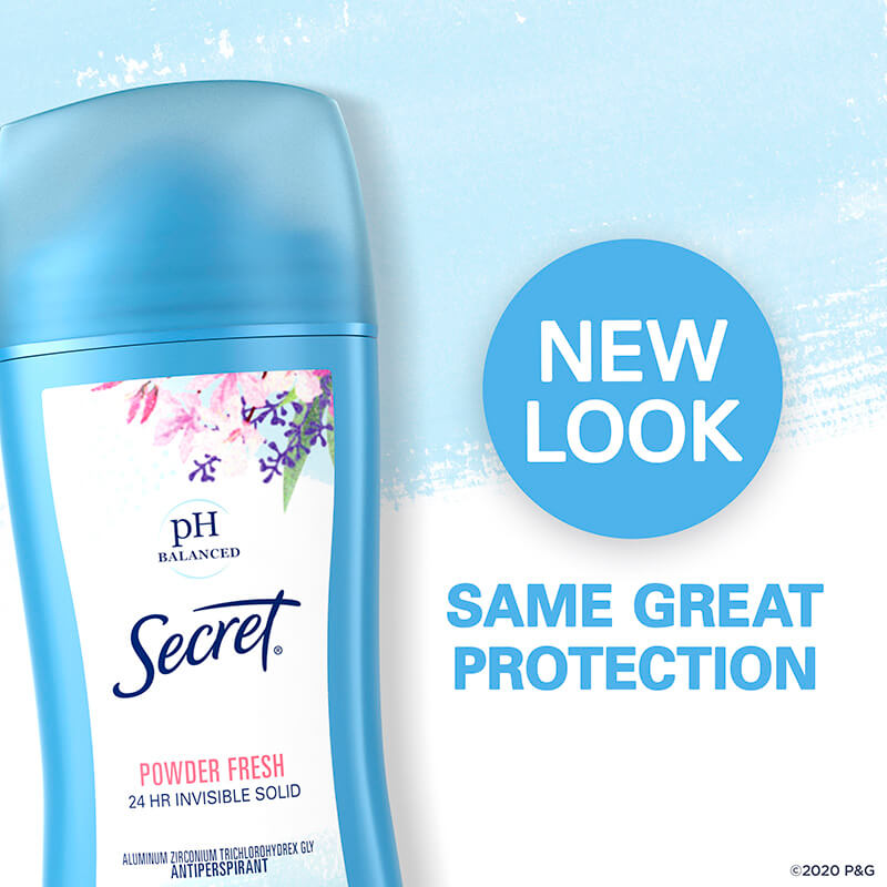 New Look Same Great Protection and Powder Fresh Scent
