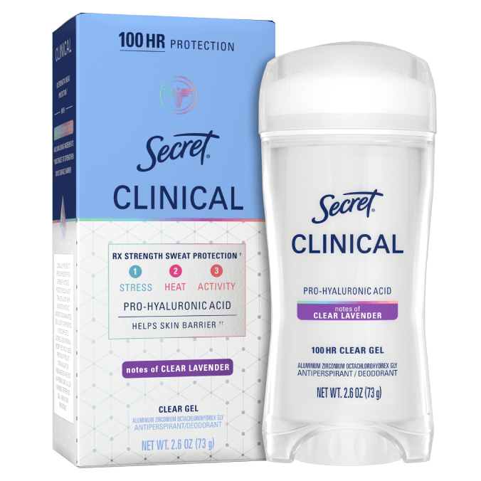 Clinical Strength Clear Gel Deodorant Clean Lavender