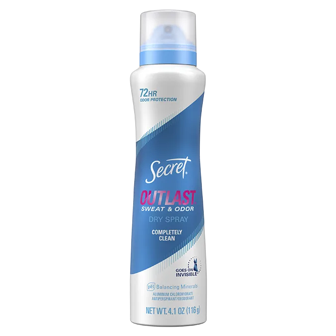 Dry Spray Antiperspirant & Deodorant for Women Completely Clean