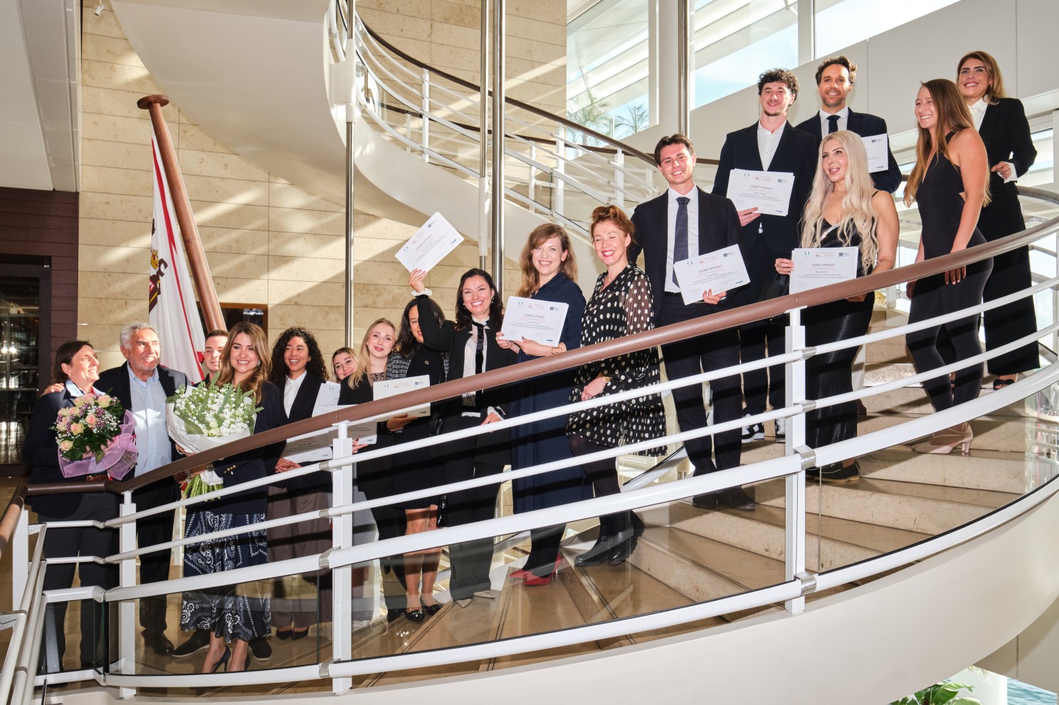 Graduates of the 2025 Yachting Masterclass at La Belle Classe Academy, Yacht Club de Monaco