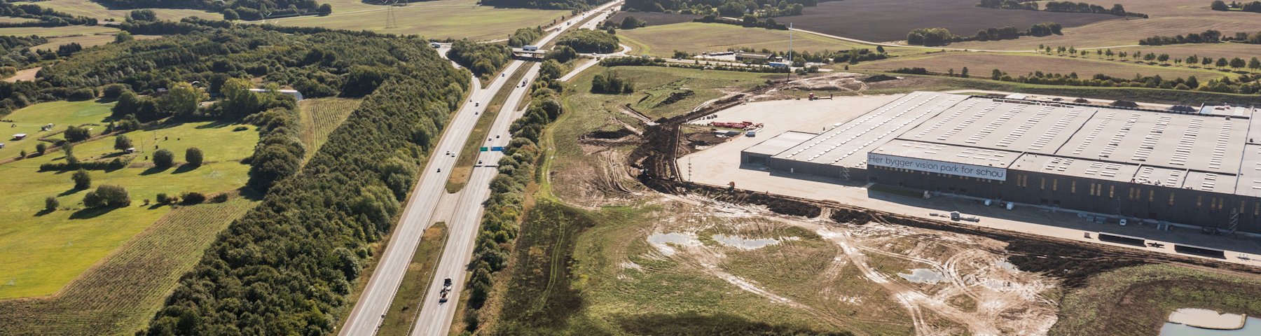 Tankedalsvej i Kolding Syd løber lige forbi det store nye erhvervsområde Vision Park.