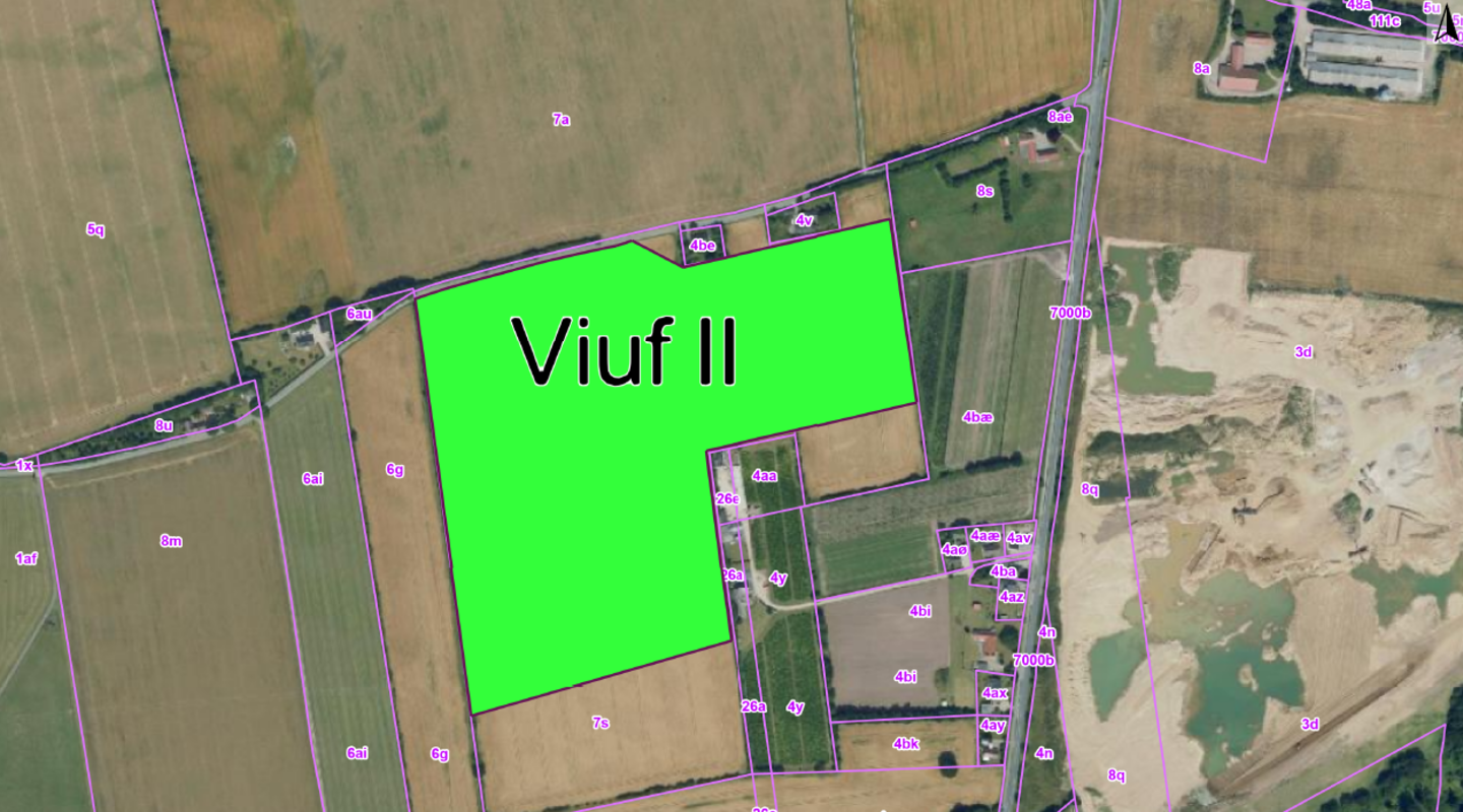 Rids over Viuf II graveområdet