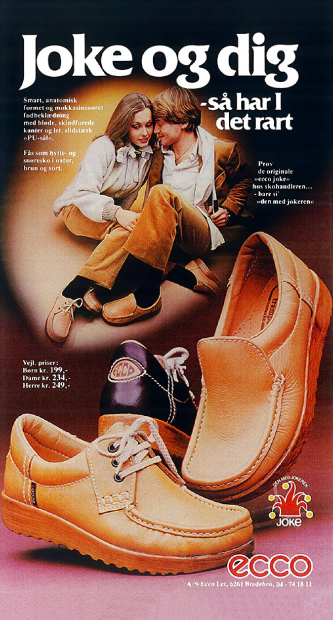 1978 ECCO launched ECCO Joke, designed by Chief Designer Ejnar Truelsen.