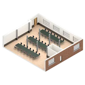 Private, lockable office with dedicated amenities