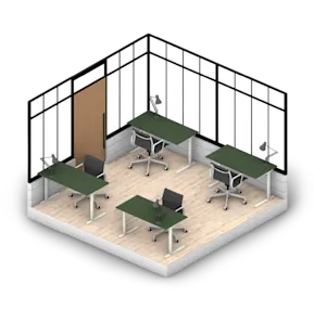 Private, lockable office space